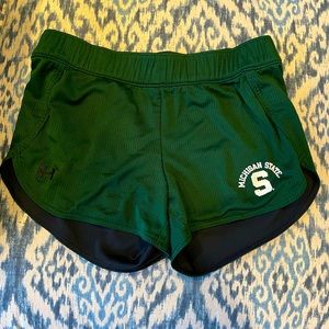 Michigan State University Under Armour shorts